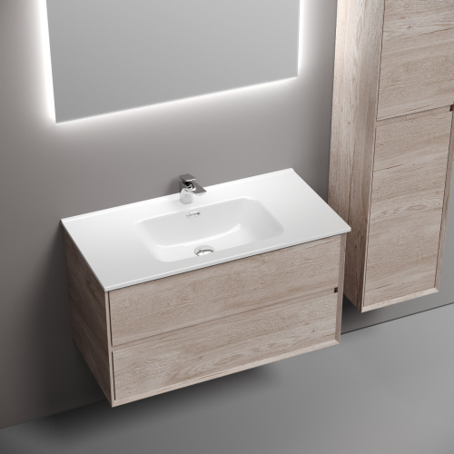 Тумба под раковину Sancos Marmi 2.0 MR2.090EG 90х40 подвесная цвет коричневый - фото 4